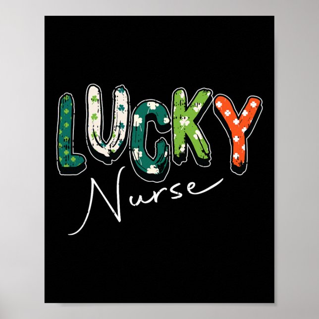 Glückliche Krankenschwester St. Patricks Day Cool  Poster (Vorne)