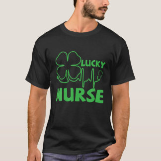 Glückliche Krankenschwester Vierblättriges Kleebla T-Shirt