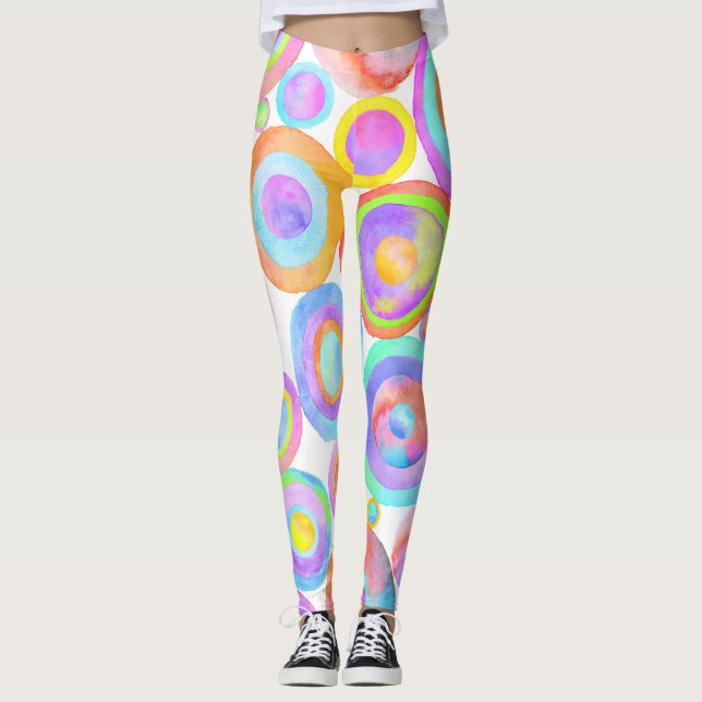 Glückliche Kreise Leggings (Vorderseite)