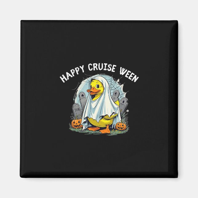 Glückliche Kreuzfahrt Ween Quack Oder Treat Kreuzf Magnet (Vorne)