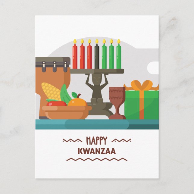 glückliche kwanzaa Geschenke Postkarte (Vorderseite)