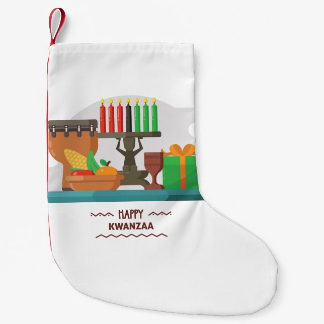 glückliche kwanzaa Geschenke Strumpf Kleiner Weihnachtsstrumpf (Vorderseite)
