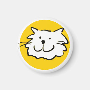 Glückliche lächelnde Katze als lustige Cartoon-Ill Magnet