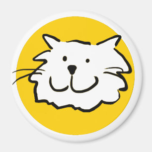 Glückliche lächelnde Katze als lustige Cartoon-Ill Magnet