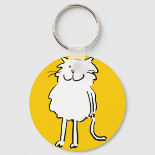 Glückliche lächelnde Katze. Katzen-Thema Schlüsselanhänger