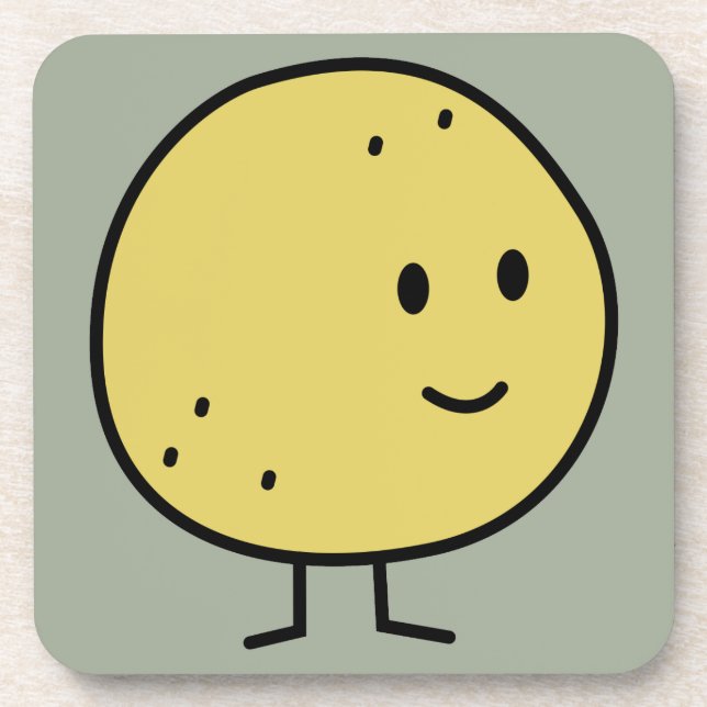 Glückliche lächelnde Pampelmusen-Früchte Untersetzer (Vorderseite)