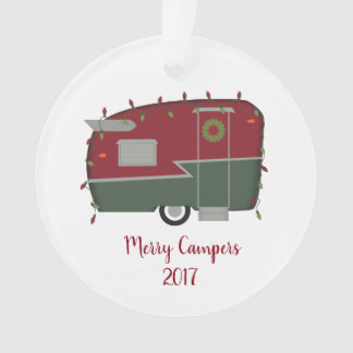 Glückliche Lagerbewohner-Retro Vintage Ornament