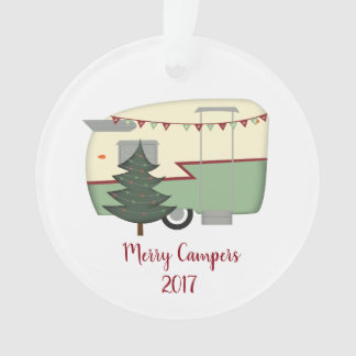 Glückliche Lagerbewohner-Retro Vintage Ornament