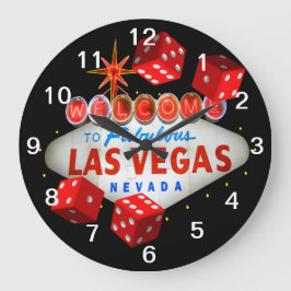 Glückliche Las Vegas-Uhr Große Wanduhr