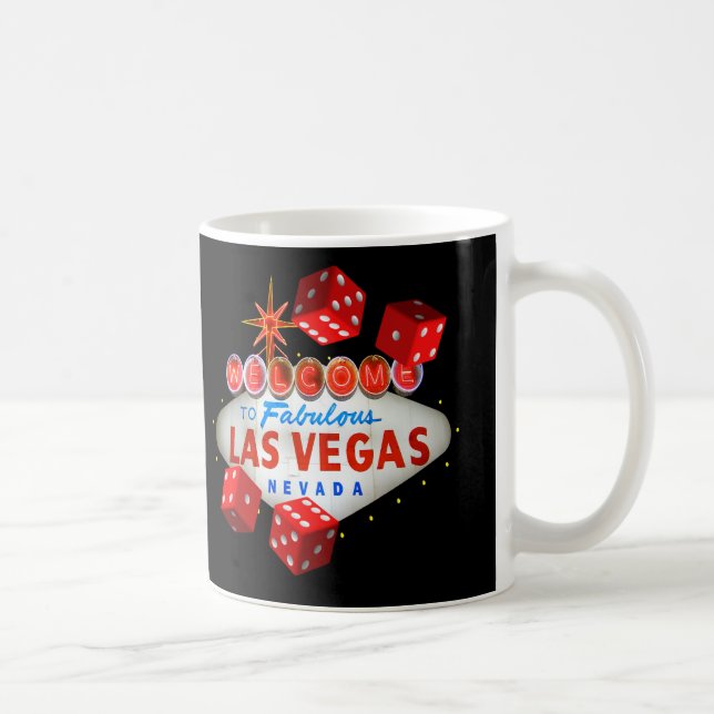 Glückliche Las- Vegaswürfel-Tasse Kaffeetasse (Rechts)
