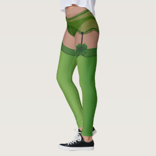 Glückliche Leggings Funny St. Patrick's Costume Pa