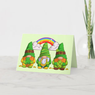 Glückliche Leprechaun-Gnome Karte