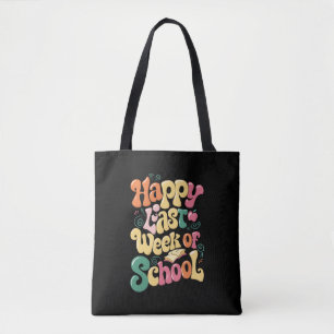 Glückliche letzte Schulwoche Lehrer Schüler Groovy