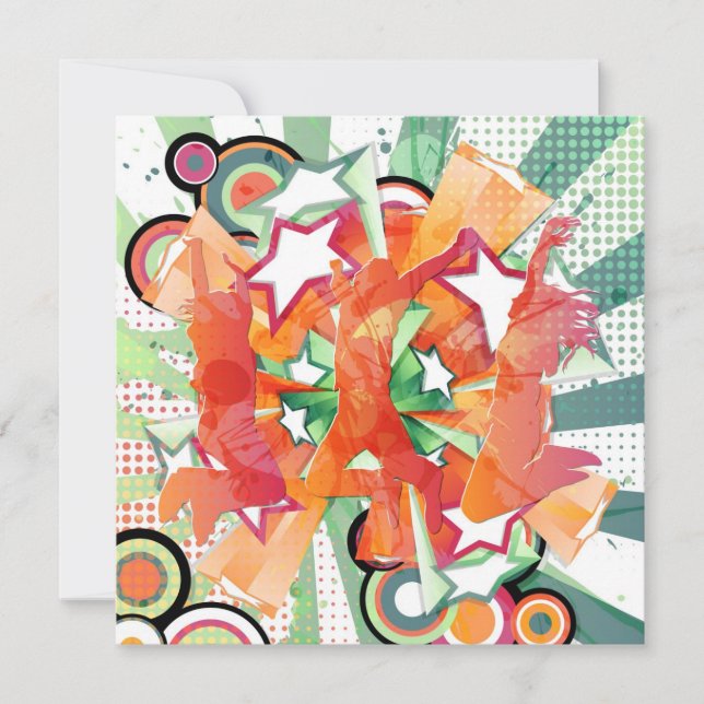 Glückliche Leute-Party Einladung (Vorderseite)