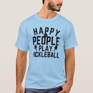 Glückliche Leute spielen Pickleball T-Shirt