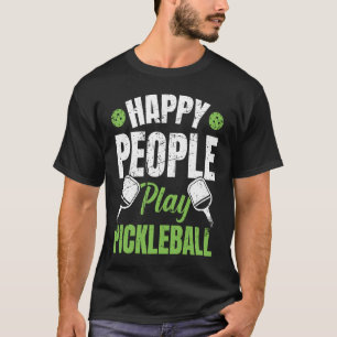Glückliche Leute spielen Pickleball Vintag 1 T-Shirt