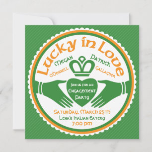 Glückliche Liebe Irish Claddagh Wedding Engagement Einladung