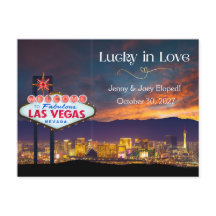 Glückliche Liebe Las Vegas Hochzeitsankündigung