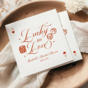 Glückliche Liebe Spielkarten Casino Brautjunggesel Serviette
