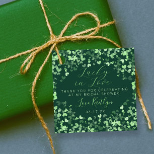 Glückliche Liebe St. Patrick's Day Brautparty Geschenkanhänger
