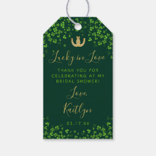 Glückliche Liebe St. Patrick's Day Brautparty Geschenkanhänger
