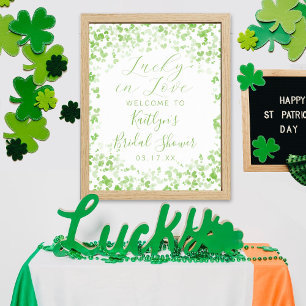 Glückliche Liebe St. Patrick's Day Brautparty Poster