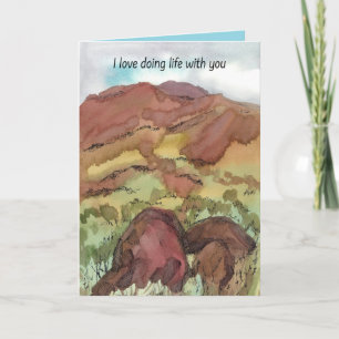 Glückliche Liebe zum Jubiläum, die ihr Leben mit e Karte