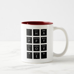 Glückliche Liebe Zweifarbige Tasse