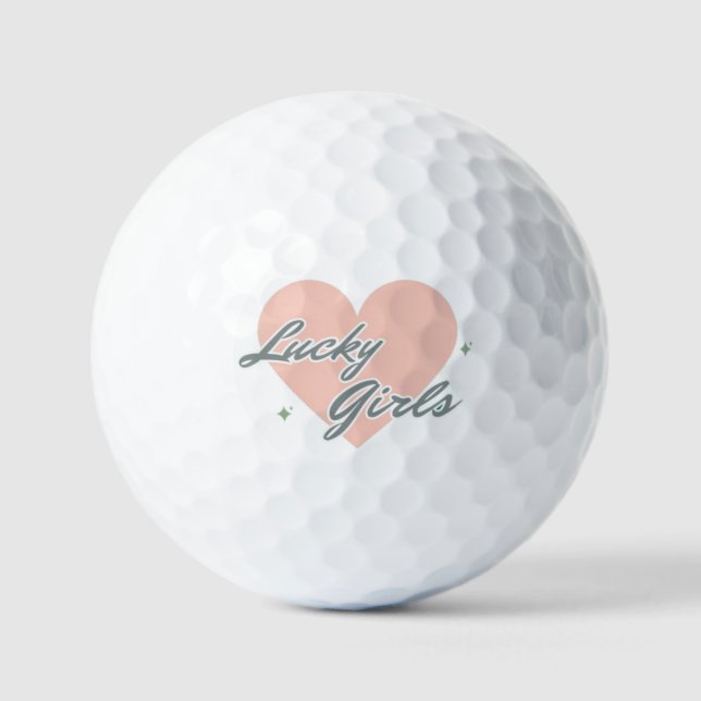 Glückliche Mädchen Golfball (Vorderseite)