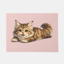 Glückliche Maine Coon Katze Cozy Positive Vibes De
