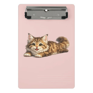 Glückliche Maine Coon Katze Cozy Positive Vibes De Mini Klemmbrett