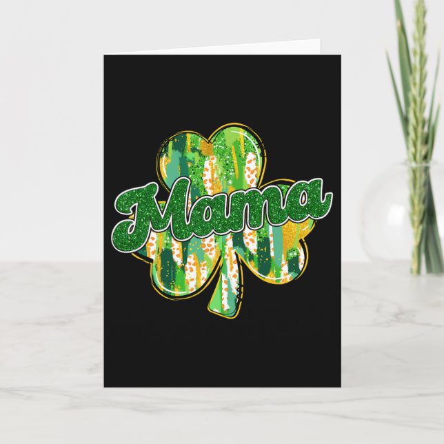 Glückliche Mama St. Patricks Day Irische Mutter Sh Karte (Vorderseite)