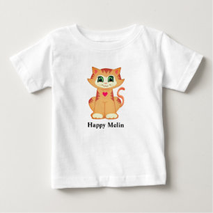 Glückliche Melin Ingwer Kitty Katze Baby T-shirt