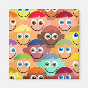 Glückliche Menge Magnet