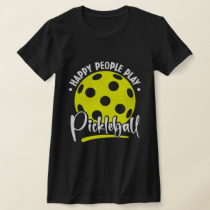 Glückliche Menschen spielen Pickleball - Paddlebal T-Shirt