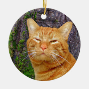 Glückliche Miezekatze Kat! Keramikornament