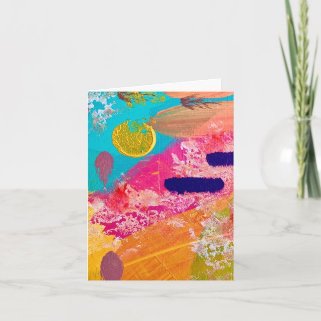 Glückliche Mitteilungskarten im Alltag (Vorderseite)