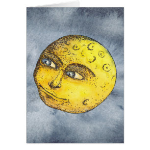 Glückliche Mond-Karte