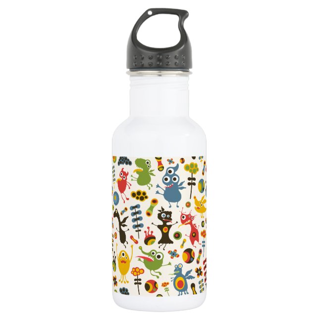 Glückliche Monster Trinkflasche (Vorderseite)