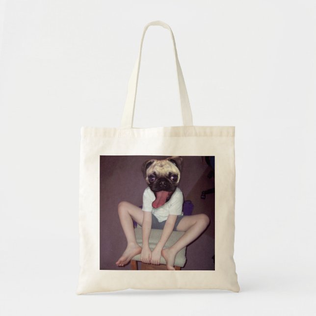 Glückliche Mops-Kindertasche Tragetasche (Vorne)