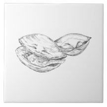 Glückliche Muschelfliese