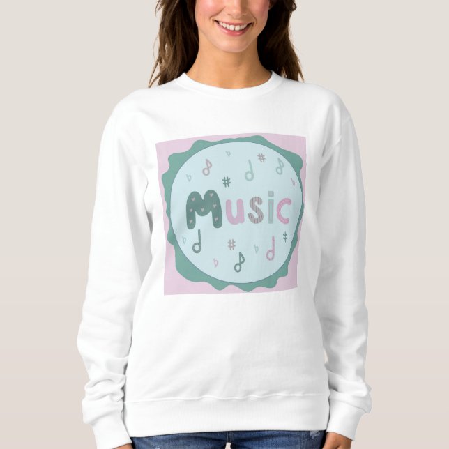 glückliche Musik  Sweatshirt (Vorderseite)