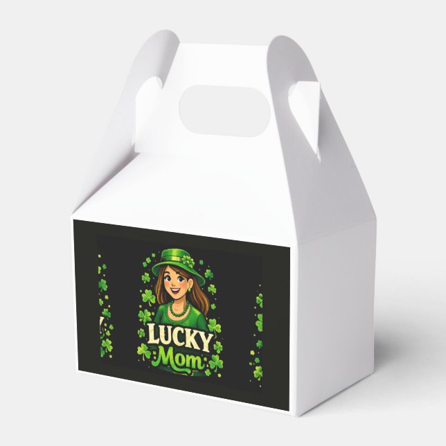 Glückliche Mutter – St. Patrick’s Day Kleeblatt-De Geschenkschachtel (Vorderseite)