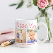 Glückliche Mutter Tag Mama Pink Script Foto Keepak