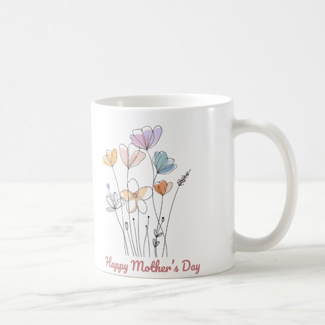 Glückliche Mutter-Tag-Tasse - Ein wunderschönes Bl Kaffeetasse (Rechts)