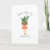 Glückliche Muttergottes Pflanze Lady Card