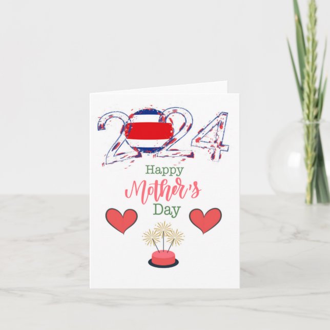 Glückliche Muttertagskarte "Costa Rica" Karte (Vorderseite)