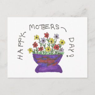 Glückliche Muttertagskarte Postkarte