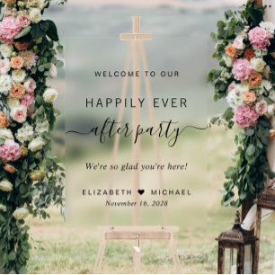 Glückliche Nach-Hochzeitsfeier Hochzeitsempfang Wi Acrylschild