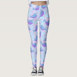 Glückliche Narwhal Muster-Leggings Leggings